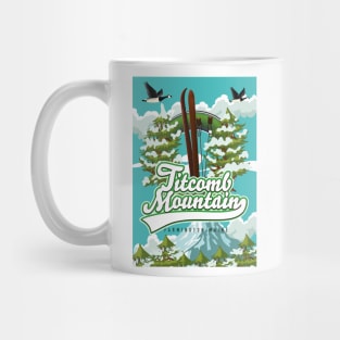 Titcomb mountain Farmington Maine ski logo Mug